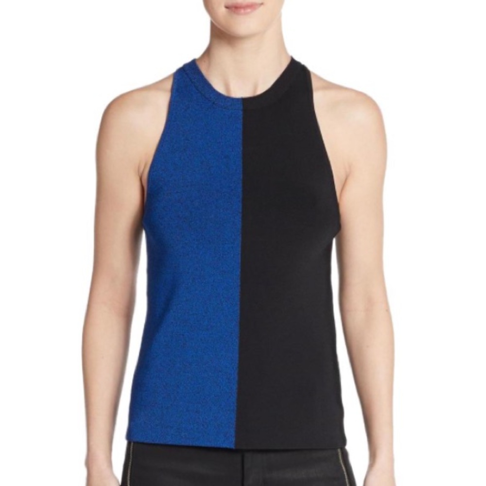 T by Alexander Wang Two Tone Halter Tank Top